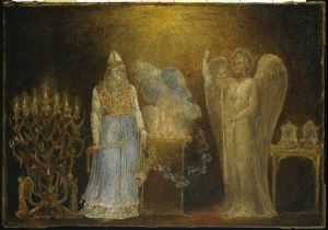 "The Angel Gabriel Appearing to Zacharias" William Blake