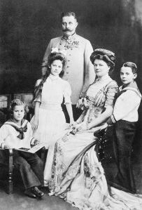 Archduke Franz Ferdinand and Duchess Sophie with their three children in 1910