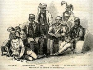 Billy Bowlegs and Chiefs of the Seminole Indians Gleason's Pictorial, Boston, Saturday, October 23, 1852 (Source:  "Billy Bowlegs and Suite", Seminole Nation, I.T.)
